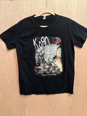 Korn Follow the Leader Black Graphic T-Shirt